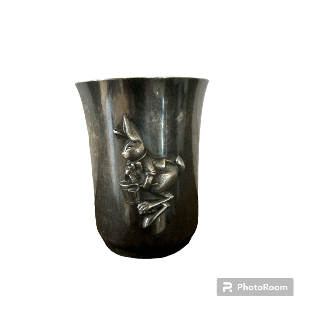 Vintage C.1950's Napier‎ Silver Plate Peter Rabbit Child's Drinking Cup